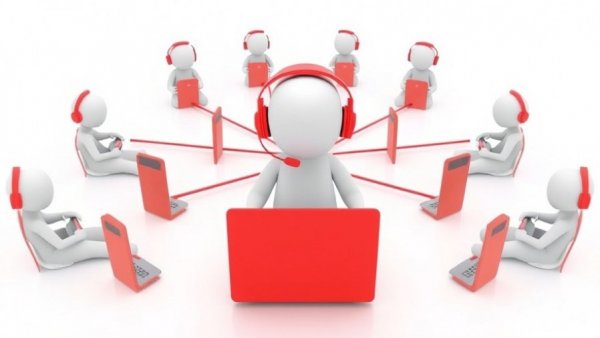 Fragmentation of Unified Communications concept with network of figures.