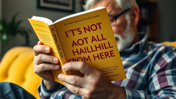 Terry McMillan It's Not All Downhill From Here book held by older reader.