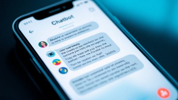 Smartphone shows AI app building process with a chatbot and vibrant graphics.