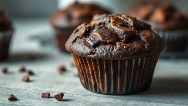 Delicious marbled chocolate muffin for recipes for health-conscious families.