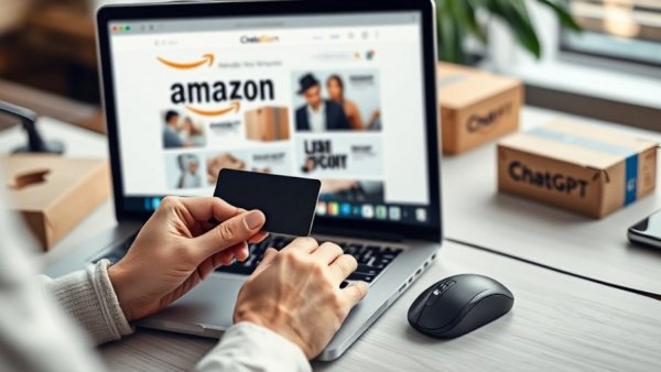 Track Amazon price drops with ChatGPT on a laptop screen.