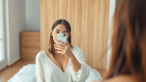 How to Identify AI Images tutorial with woman in mirror.