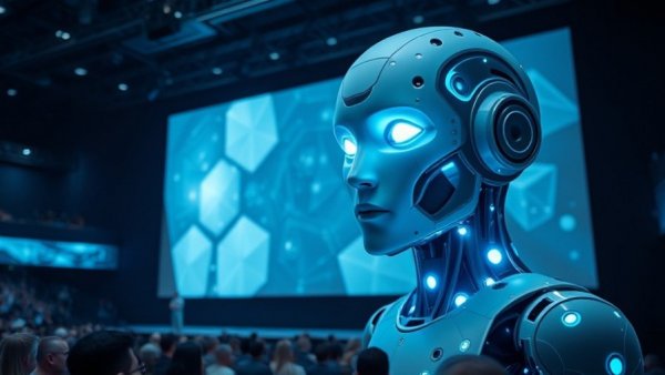 Manifold-Constrained Hyper-Connections in AI presentation with robot.