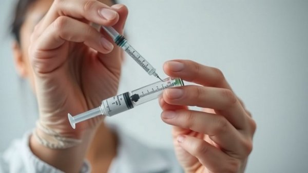 Healthcare professional preparing vaccine syringe following CDC vaccine schedule recommendations.
