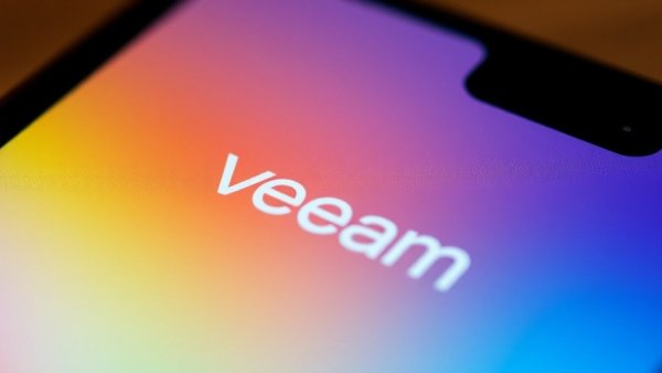 Veeam Backup vulnerabilities update shown on a smartphone.