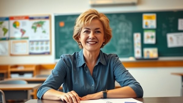 Confident woman in a classroom setting, related to AI in Healthcare.