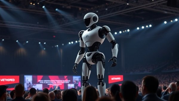 Boston Dynamics Atlas Robot presentation at tech conference.