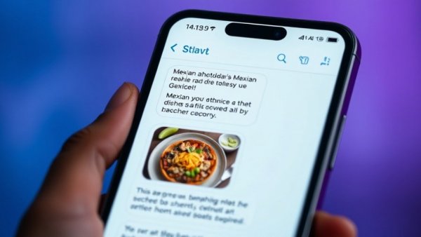 ChatGPT Ads Testing: Smartphone screen with recipe and embedded ads on a blue background.