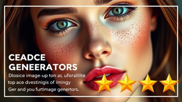 Girlfriend AI Image Generator Review with bold ad and high ratings.