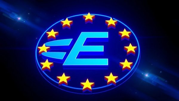 Blue logo with EU stars symbolizes Europe AI sovereignty.