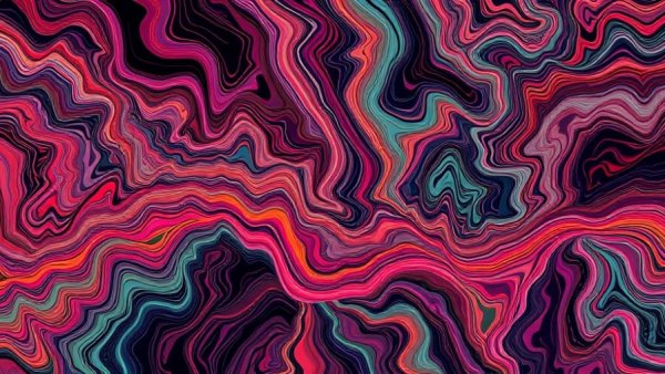 Abstract art with colorful swirls resembling an artistic map pattern for Pretraining on Aligned AI Data.