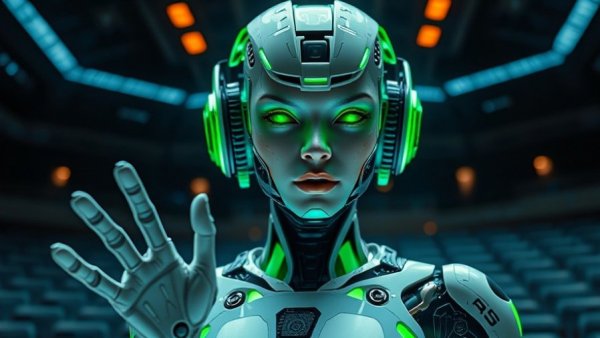 Microsoft OptiMind AI Decision Making, futuristic AI cyborg concept