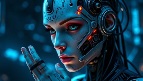 DeepSeek leaks MODEL1 futuristic humanoid with cybernetic enhancements.