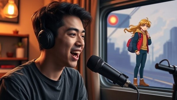 AI image generation discussion with anime-style illustration