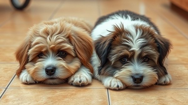 Relaxed dogs resting indoors, weekend inspiration.