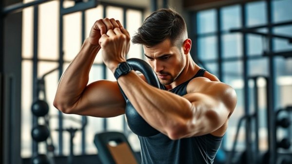 Short gym sessions for strength training with kettlebell