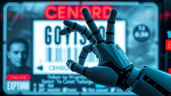 EU investigation Grok AI explicit images regulation depiction with robotic hand and censored screen.
