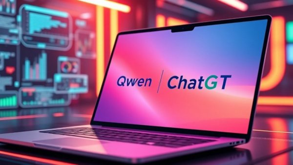 Qwen3-Max-Thinking AI capabilities interface on a laptop.