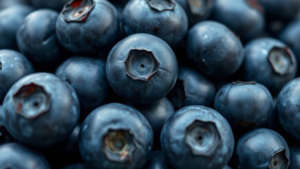 Close-up of wild blueberries highlighting their texture and color for cardiometabolic health.