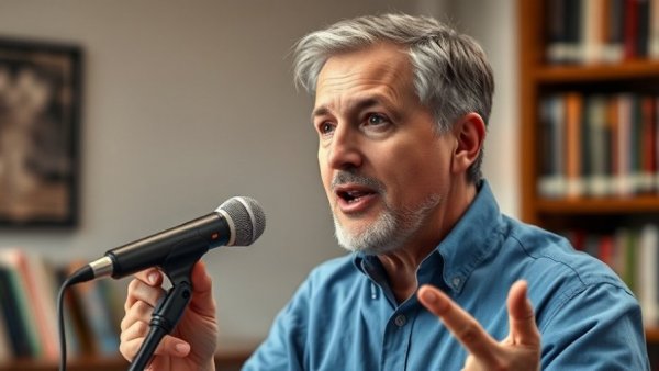 Man discussing impactful books, studio setting, Books to Change Your Life