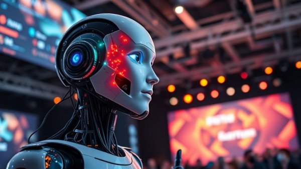 Futuristic AlphaGenome AI presentation in human genetics