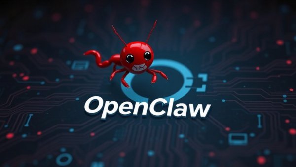 OpenClaw logo with cartoon character highlighting AI security risks.