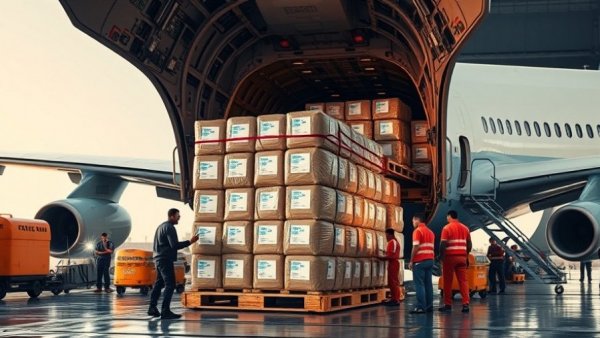 Humanitarian aid loading scene depicting China and US foreign aid strategies.