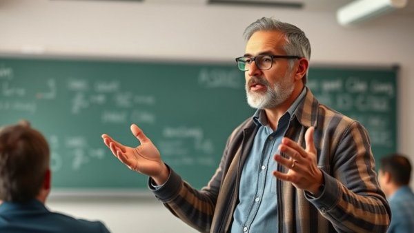 Man giving presentation about quitting a 9-5 job.