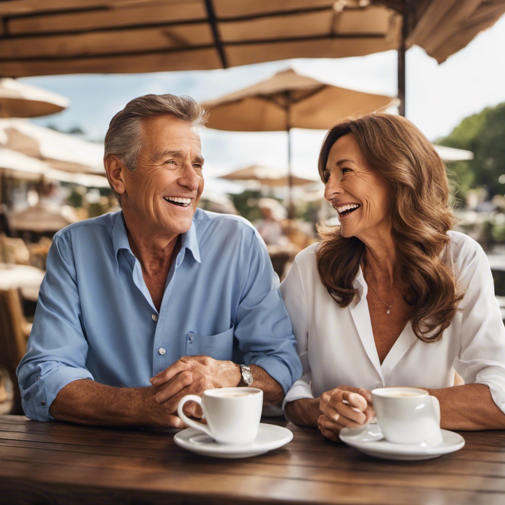 Happy couple after getting full arch mono dental implants