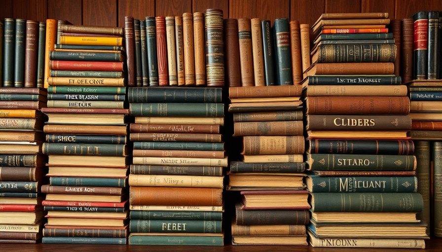 Diverse vintage books stacked in a library, AI training dataset inspiration.