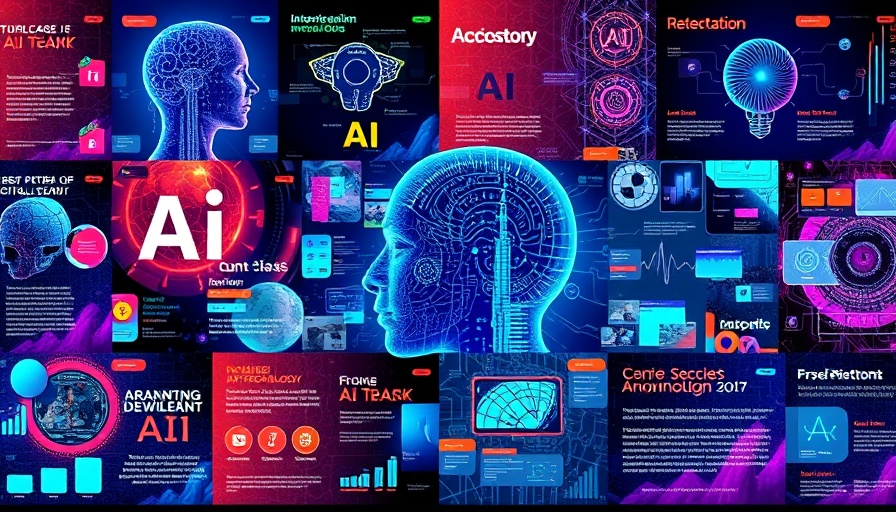 AI podcast insights: vibrant AI-themed digital collage with text overlays.