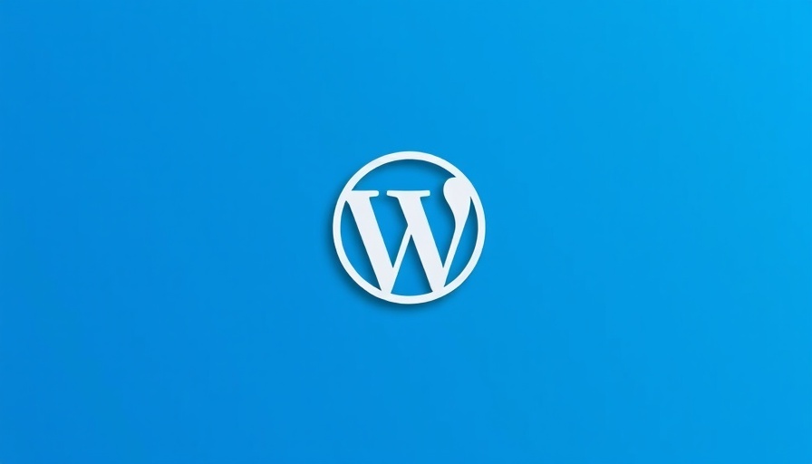 WordPress logo on a blue background related to AI development