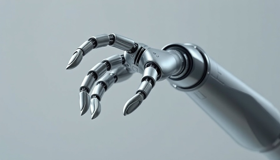 AI trends 2025: close-up of a sleek robotic arm in action