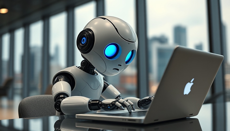 AI Innovation with humanoid robot in office