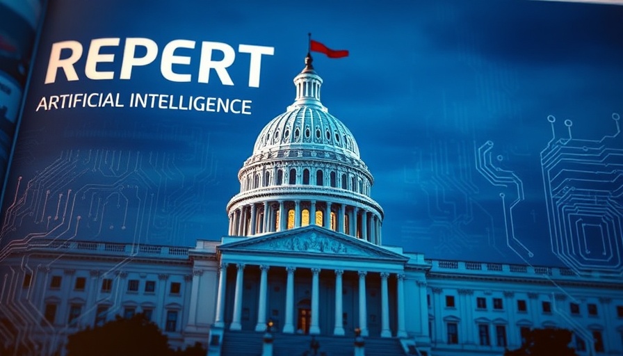 AI Task Force report cover with U.S. Capitol and digital theme.