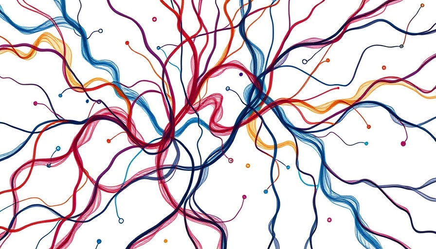 Abstract colorful lines representing AI psychology dynamics