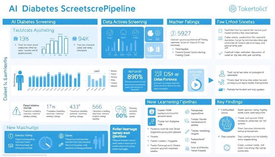 Infographic on AI diabetes screening process and key findings