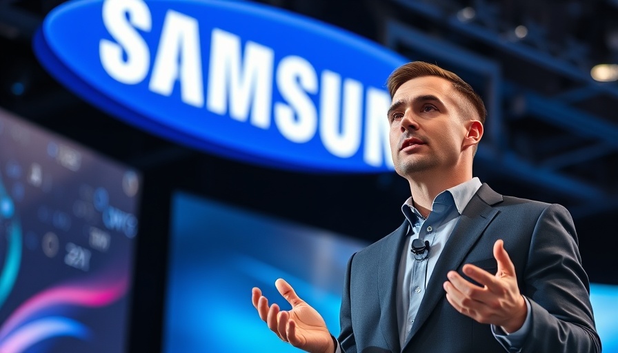 CES 2025: Speaker presenting at Samsung event.