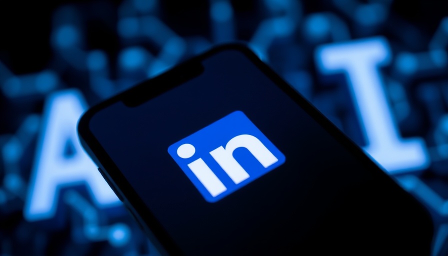 LinkedIn app on phone with AI background for AI jobs