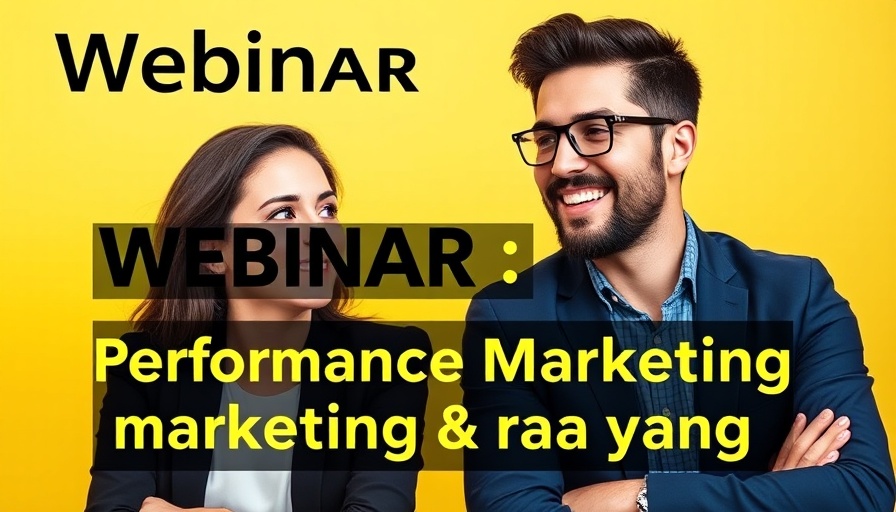 Webinar ad on performance marketing and branding strategies.