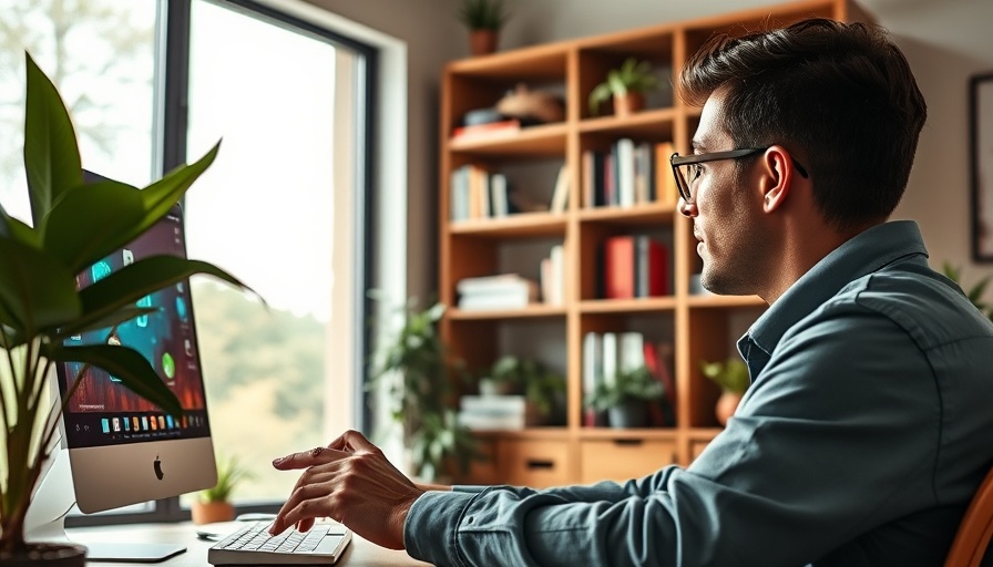 Modern workspace with AI agent on screen, AI agents