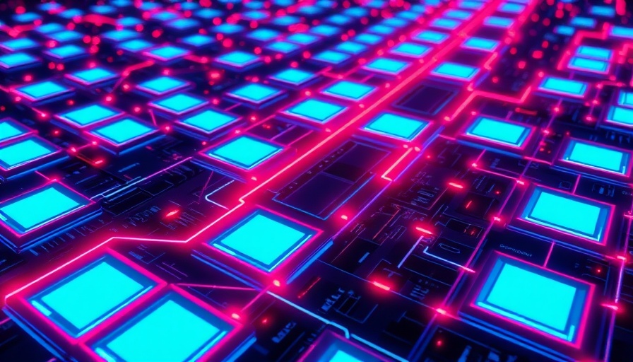 AI concept art with glowing pathways and squares representing supervised learning