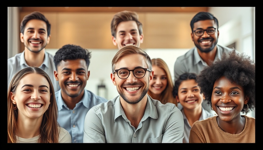 Online call with smiling people discussing AI scams.