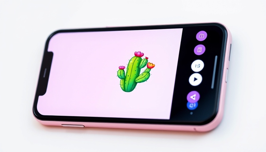 Genmoji app interface on smartphone with rainbow cactus emoji.