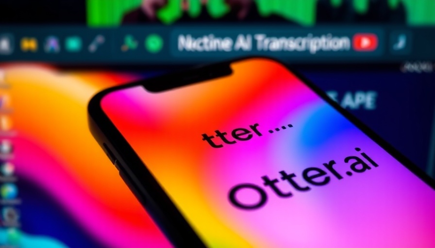 Close-up of Otter.ai on devices, focus on AI transcription interface.