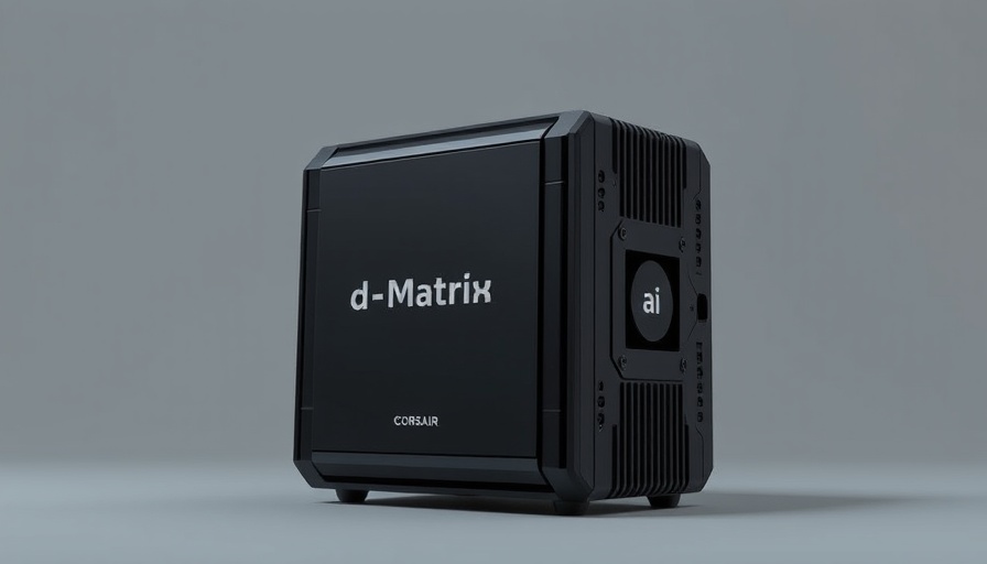 AI Inference hardware module with d-Matrix branding.