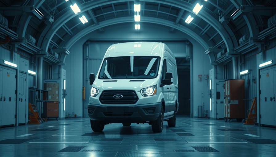 High-tech vehicle inspection technology featuring a futuristic van.