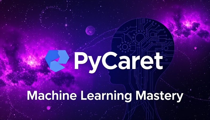 Cosmic PyCaret logo with 'Machine Learning Mastery' in nebula.