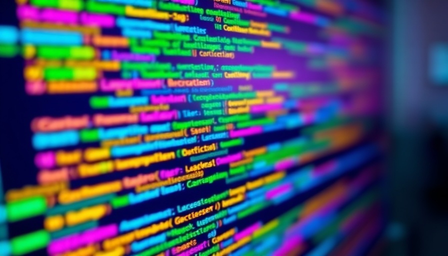 Colorful lines of code, representing AI coding tools, in a digital environment.