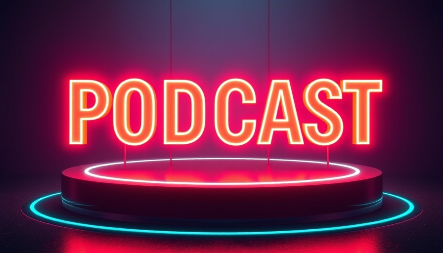 AI-Powered Podcast Generators bright neon display